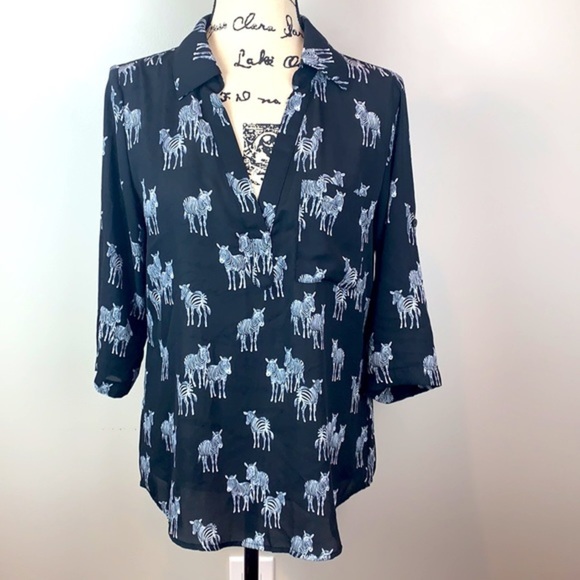 New York & Company Zebra Top - Picture 3 of 8